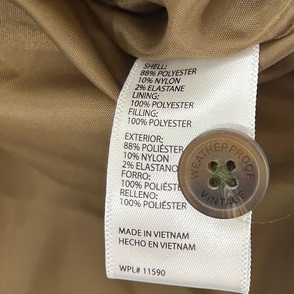 Weatherproof Vintage Jacket Men's Kangaroo XL/EG Corduroy ButtonFront Quilted - Picture 10 of 10